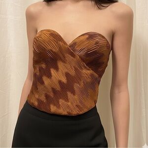 Rare🤎La Perla Vintage Vibrant Gold Textured Top